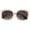Gold / Lavender, variant on Perforated Metal Cat Eye Sunglasses Gradient Neutral Color Round Flat Lens 51mm (Gold / Amber )