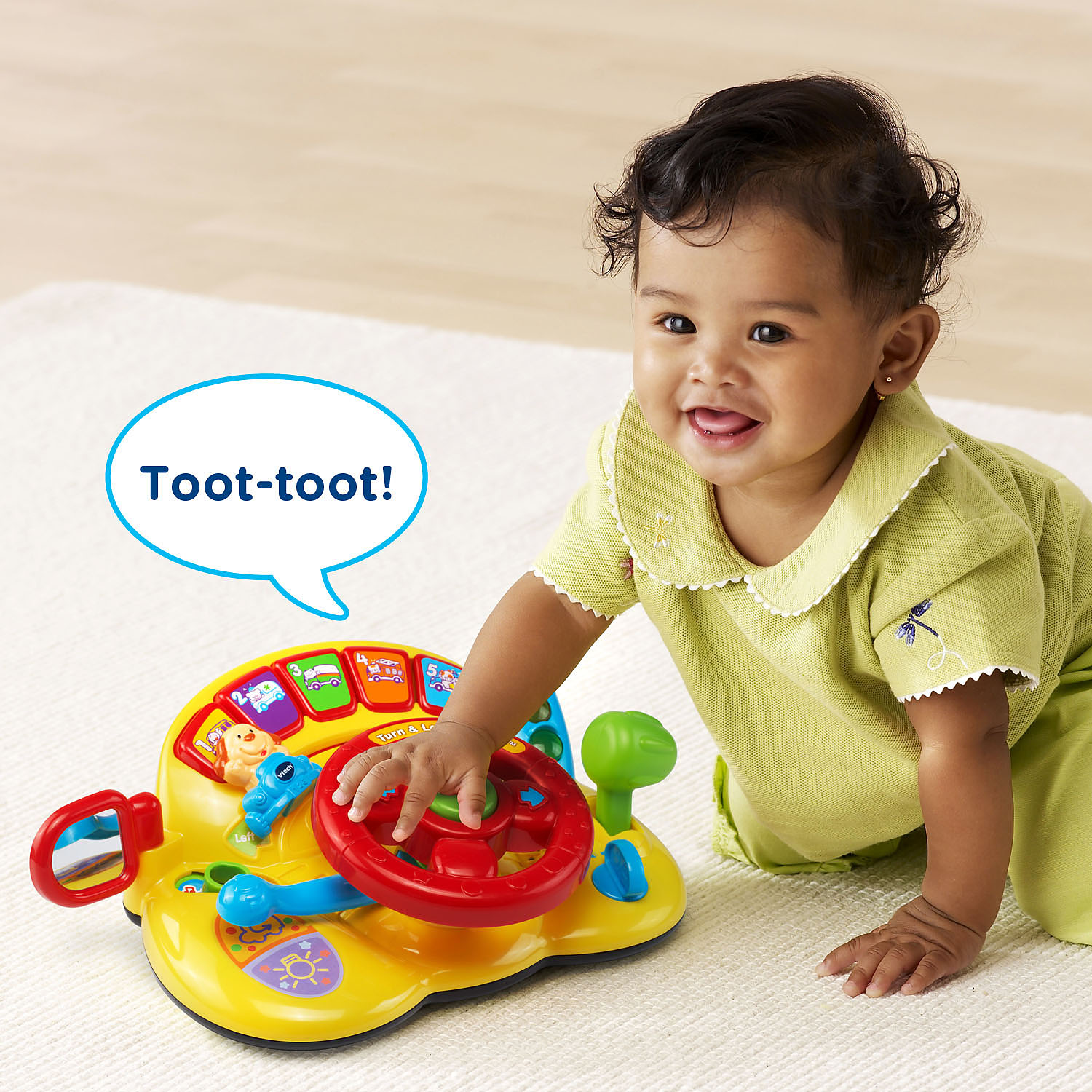 VTech Turn and Learn Driver, Role-Play Toy for Baby, Teaches Animals, Colors - image 5 of 8