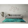 thumbnail image 3 of Ahgly Company Indoor Rectangle Oriental Turquoise Blue Industrial Area Rugs, 7' x 9', 3 of 4