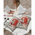 thumbnail image 3 of Pack of 2 Outdoor Pillow Covers, Vintage Crab Painting Wooden Board Waterproof Square Throw Pillowcase Cushion Decorative Pillow Covers for Couch Patio Tent, 20x12 in, 3 of 6