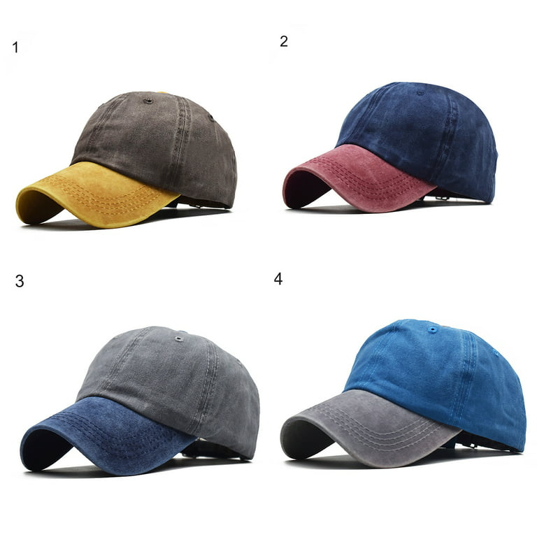 Vintage Cotton Blend Washed Adjustable Baseball Caps Men and Women,  Unstructured Low Profile Plain Classic Retro Dad Hat