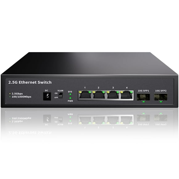 Conmutador Ethernet STEAMEMO de 6 puertos, 2,5 G, no gestionado, 60 Gbps