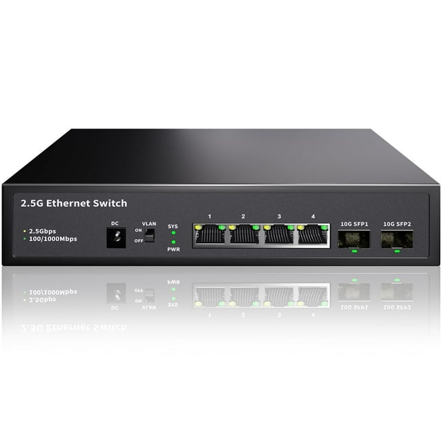 Conmutador Ethernet STEAMEMO de 6 puertos, 2,5 G, no gestionado, 60 Gbps