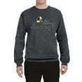 thumbnail image 2 of Wild Bobby, Bee Happy Motivational Inspirational Teachers, Pop Culture, Unisex Crewneck Graphic Sweatshirt, Charcoal, Medium, 2 of 4