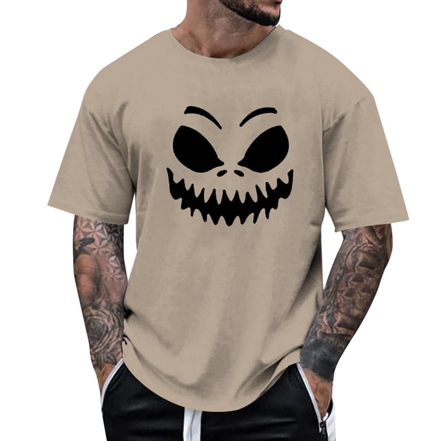 YDLCAFD Men Women Print Theme T Shirt Printed Solid Color Short Sleeve Top