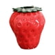 thumbnail image 5 of Jarrón de cerámica con diseño de fresas para decoración de estanterías y arreglos florales. Grande, 5 of 9