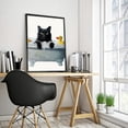 thumbnail image 2 of COMIO  Black Cat Bathroom Art Prints- Cute Pet Cat In Bath and On Toilet Canvas Wall Art-Funny Animal Artworkt for Cat Lover Kids Bathroom Washroom Decor 16x20in, 2 of 4