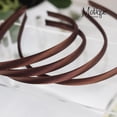 thumbnail image 3 of Motique Accessories Thin Headbands for Women Solid Satin 4 Pack - Brown, 3 of 5