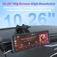 thumbnail image 6 of BDQ Portable 10.26" Wireless CarPlay & Android Auto Touchscreen Car Display, 2.5D IPS Screen, Bluetooth, FM Transmitter, GPS, Siri Voice Control, 6 of 8