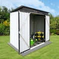 thumbnail image 5 of Outdoor storage sheds 4FTx6FT Pent roof White+Black, 5 of 5