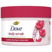 Dove Exfoliating Body Polish, Crushed Cherries & Chia Milk 10.5 oz Pack of 2