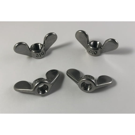 4 Pieces Stainless Steel 316 DIN315 3/8" Wing Nut