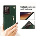 thumbnail image 6 of Dteck Flip Leather Wallet Case for Samsung Galaxy Note20 Ultra, Crossbody Wallet Case with Credit Card Holder Zipper Pocket Lanyard Shoulder Strap,Kickstand Phone Cover for Samsung Note20 Ultra,Green, 6 of 9