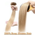 thumbnail image 6 of SEGO Clip in Hair Extensions Human Hair 100% Real Remy Hair 10-24 inch Full Head Thick Hair Pieces Silky Straight Balayage Hair Cleanrance, 6 of 9