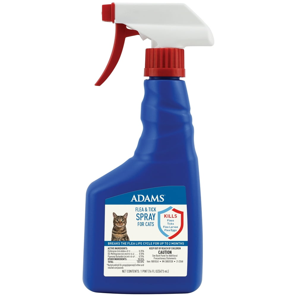 Adams Flea and Tick Spray for Cats, 16 ounces