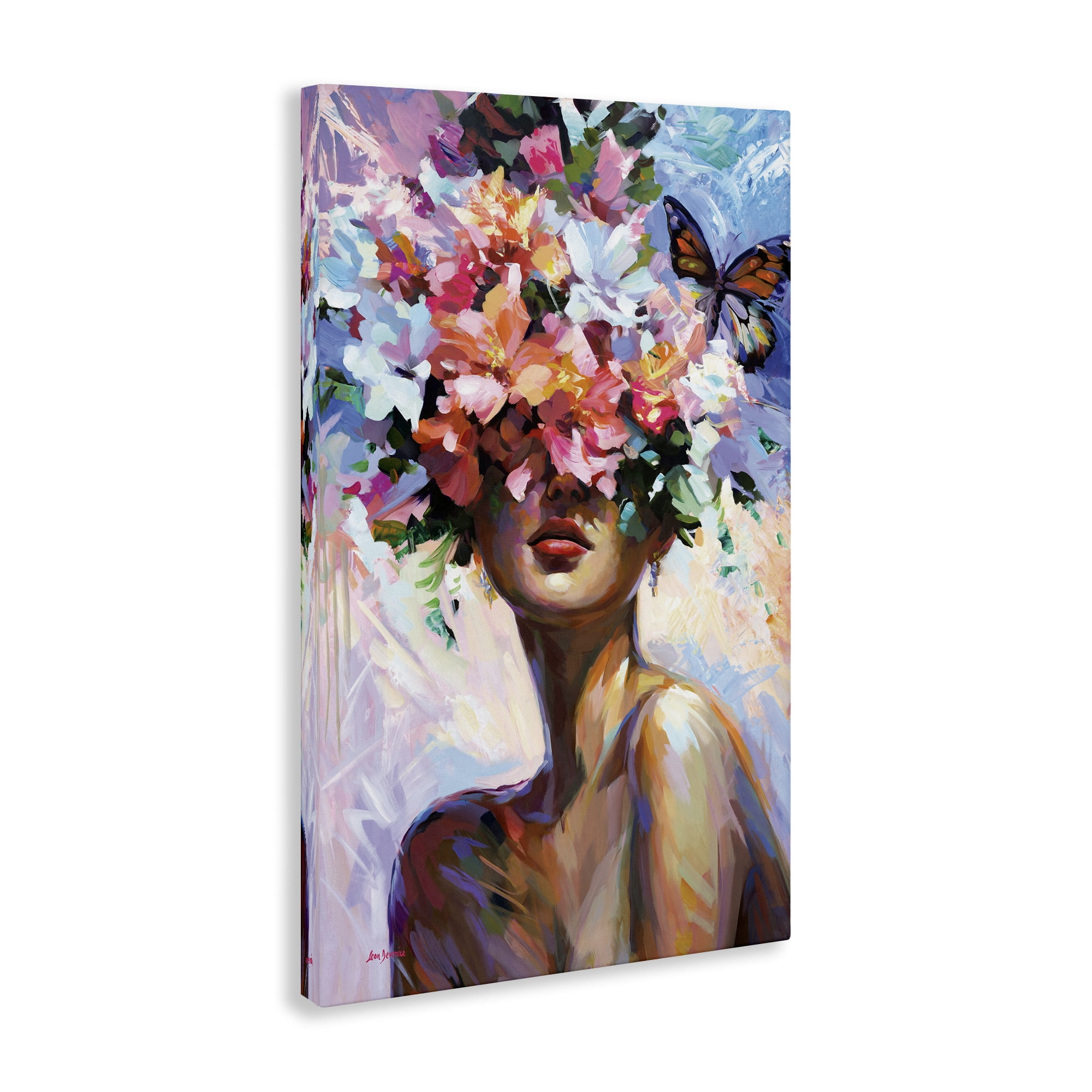 Stupell Industries Surrounded By Florals Plants & Flowers Painting Wrapped Canvas Art Print Wall Art, 20 x 30