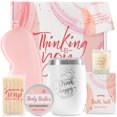 thumbnail image 1 of Set de regalo para mujeres Regalos de spa para mujeres Hermanas Mejores amigas | Regalos de cumpleaños para mujeres | Set de regalos para el cuerpo y el baño de rosas para mujer, 6 piezas, regalos del, 1 of 5