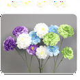 thumbnail image 5 of Artificial Flowers Zinnias Silk Flowers with Stems Blue Zinnia Elegans Artificial Flowers for Outdoors Floral Arrangements Table Centerpieces Wedding Party Home Spring Summer Decor, 5 of 7
