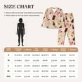 thumbnail image 4 of Pajama Sets for Women 2 Pcs, Ice Cream Cone Print Button Down Long Sleeve Sleepwear Lounge PJ Sets, 4 of 6