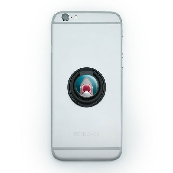 Geometric Shark Blue Mobile Phone Ring Holder Stand