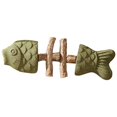 thumbnail image 2 of BESEW7 Natural Cat Chew Toy with Catnip, Fishbone Shape Wooden Teeth Cleaning Stick for Indoor Cats Interactive Play Dental Care, 2 of 9
