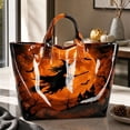 thumbnail image 6 of CHJK Personalized Witch Print PVC Handbags for Women, Halloween Waterproof Large Capacity Tote Bag for Halloween Party, 6 of 7