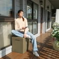 thumbnail image 5 of Patiowell 32 Gallon Resin Deck Box, Outdoor Storage Box for Patio Furniture, Deliveries, Pool Supplies,Waterproof and Lockable, Light Brown, 5 of 7