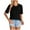 Black, variant on Women's Solid Color Shirts Summer V Neck Short Sleeve Basic Tee Casual Loose Fit Soft Comfy Clothes (XL, White)