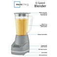 thumbnail image 3 of Mainstays 6 Speed Blender with 48 ounce Jar,with stainless steel blade, soft silver, 3 of 6