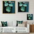 thumbnail image 4 of Designart "Harmony In Aqua Leaf Photography" Leaves Floater Framed Canvas Prints, 4 of 5