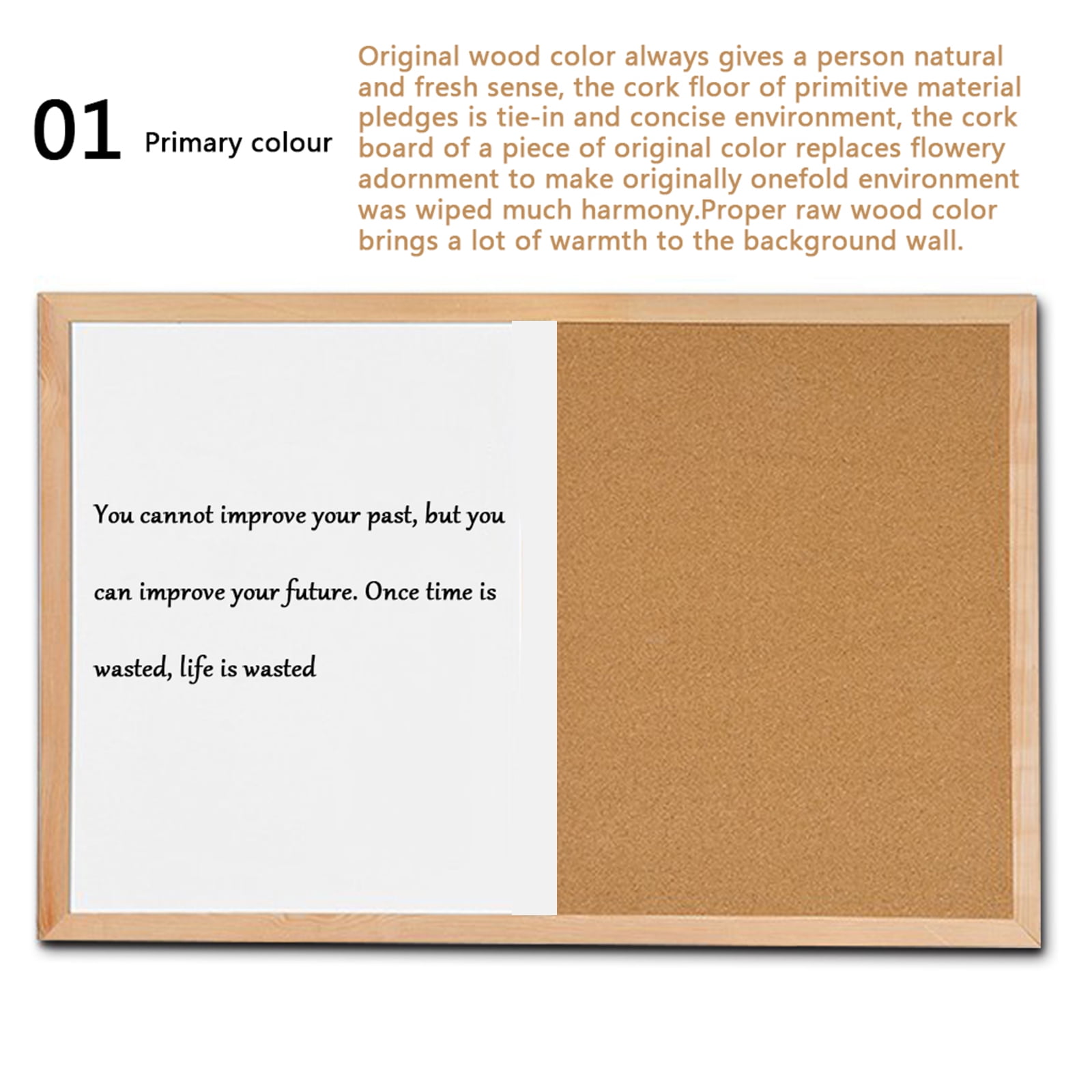 LIANXUE Practical Wood Half Whiteboard Cork Board Magnetic Photo Board Hanging Wall Door