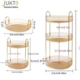 thumbnail image 5 of 360° Rotating Cosmetic Storage Organizer, Multi-Functional for Brushes, Lipstick, Skin Care & Stationery, Durable Odorless Striped Desktop Box, 5 of 7