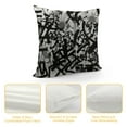 thumbnail image 4 of JEUXUS  Graffiti Abstract Tags Decorative Throw Pillow Cover, Letters Without Meaning Hand Street Square Pillowcase Blended Double Sided No Inserts for Bedroom Living Room, 4 of 5