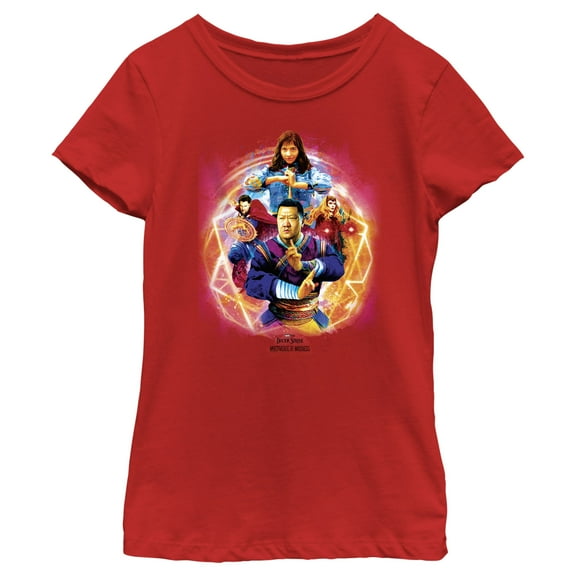 Girl's Marvel Doctor Strange in the Multiverse of Madness Powerful Heroes Graphic Tee Red X Large