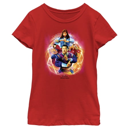 Girl s Marvel Doctor Strange in the Multiverse of Madness Powerful Heroes Graphic Tee Red X Large