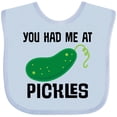 thumbnail image 3 of Inktastic You Had Me at Pickles Boys or Girls Baby Bib, 3 of 4