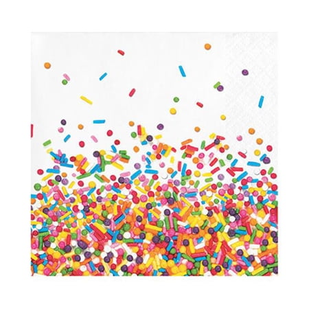 Group 2 Ply Sprinkles Beverage Napkin, Pack of 12 - 16 Per Pack
