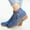 Blue, variant on AnuYalue Boots on Clearance 2025 Women's Western Ankle Boot V Cut Back Zipper Booties Pointed Toe Chunky Block Mid Heel Stacked Mid Heel Ankle Boots Cowboy Bootie