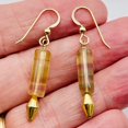 thumbnail image 2 of Fluorite 14K Gold Filled Tube | 2" Long | Yellow | 1 Pair Earrings |, 2 of 10