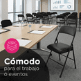 thumbnail image 3 of Set de 4 Sillas Negras Plegables Vanlig - Asiento Acolchonado Confort y Estructura Metálica, 3 of 8