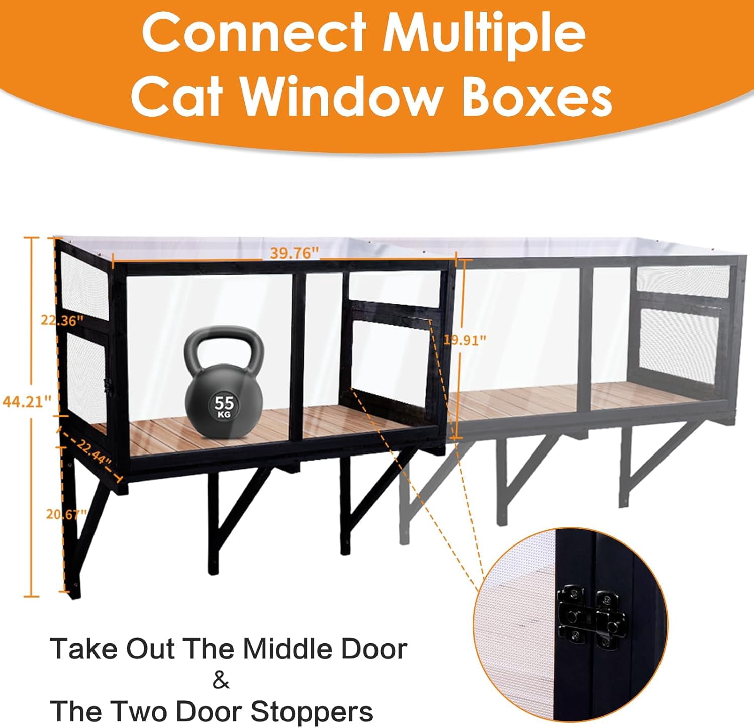 Cat Window Box Window Perch Catio Outdoor Cat Enclosure Bug Proof Wire Grid