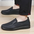 thumbnail image 5 of Men's Casual Loafer Breathe Business Slip On Non-Slip Soft Sole Shoe Comfort Lightweight Driving Travel Walking Flat Black 12 US, 5 of 7