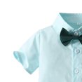 thumbnail image 3 of Suit for Boys Dress Shirt with Bowtie Suspender Pants 3 Pieces Gentleman Outfit Set Baby Brother Outfit for Baby Boy 9-12 Months, 3 of 4