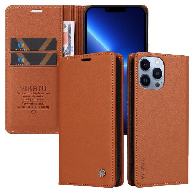 Funda para iPhone 12 Pro Estuche de Cuero PU Tipo Cartera con Ranuras para Tarjetas y Cierre Magnético