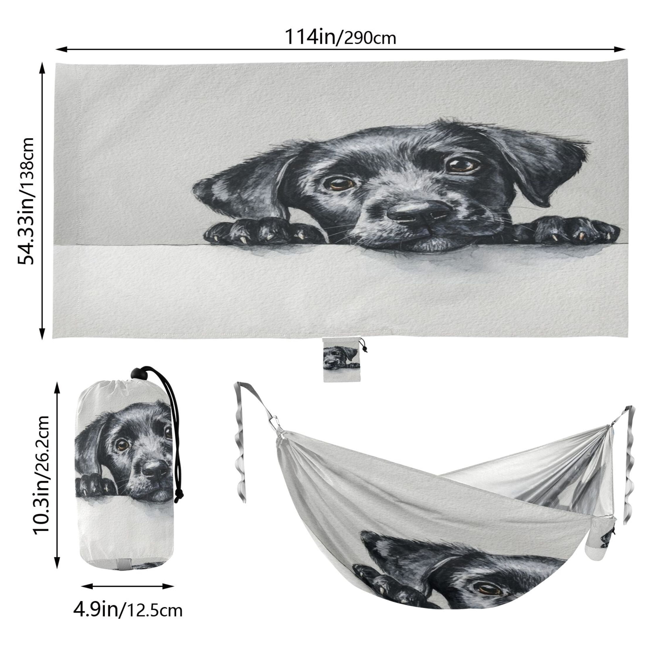 Hammock Camping Hammock Nylon Portable Hammock Travel Camping Hammock Adorable Small Black Dog