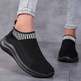 thumbnail image 2 of Rokment Womens Slip on Socks Running Walking Jogging Shoes Comfortable Mesh Memory Foam Cross-Training Driving Hiking Workout Tennis Nursing Sneakers Black Size 10.5, 2 of 5