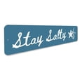 thumbnail image 3 of Stay Salty Beach Novelty Sign, Metal Wall Decor - 4x18 inches, 3 of 4