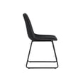 thumbnail image 3 of Sunpan Cal 18" Mid-Century Faux Leather Dining Chair in Antique Black, 3 of 7