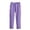 Purple, variant on Uniform Pants for Girls Elastic Waist Straight Twill Pants Flat Front Comfortable Stretch Chino Pants Preppy Back To School Clothes for Girls, Purple