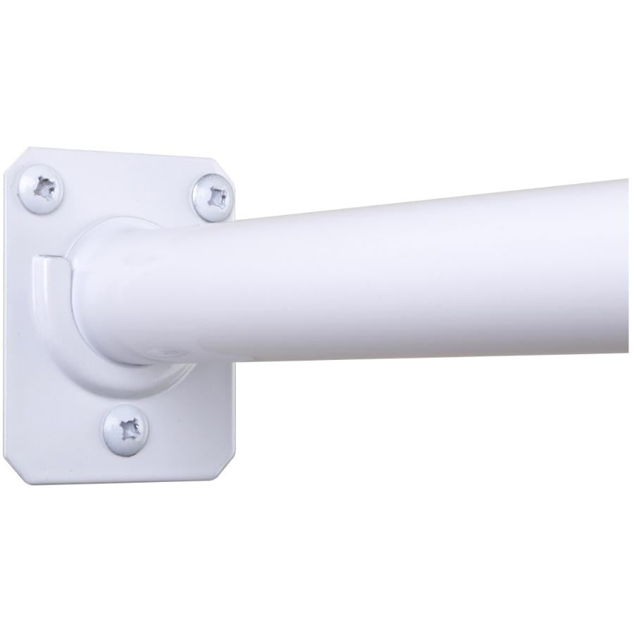72" 96" White Heavy Duty Adjustable Closet Rod, with Detachable